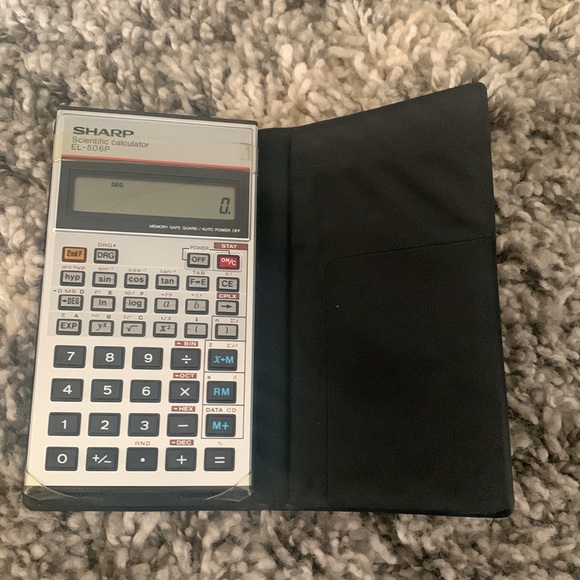 Vintage Sharp scientific calculator EL – 506P With original cover and tested - Picture 2 of 2